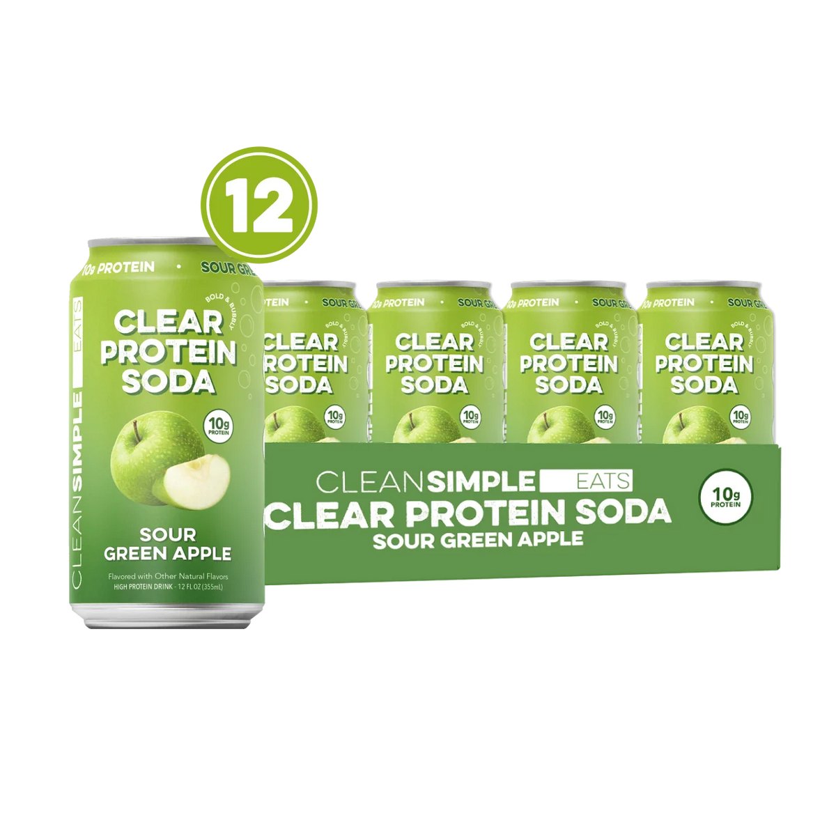 Clear Protein Soda: Sour Green Apple