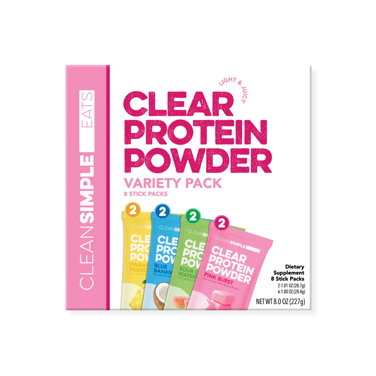 Clear Protein Powder: Variety Pack