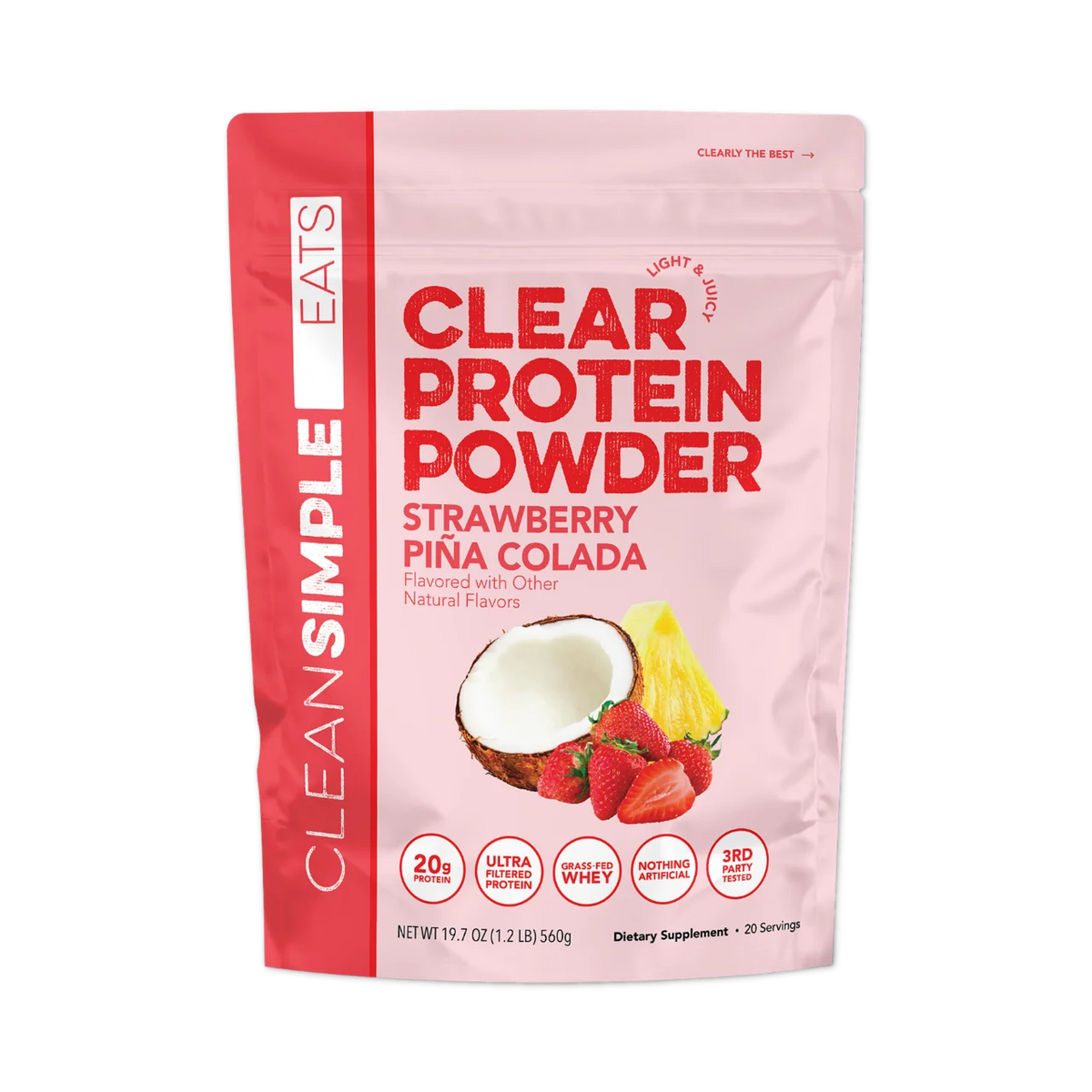 Clear Protein Powder: Strawberry Piña Colada