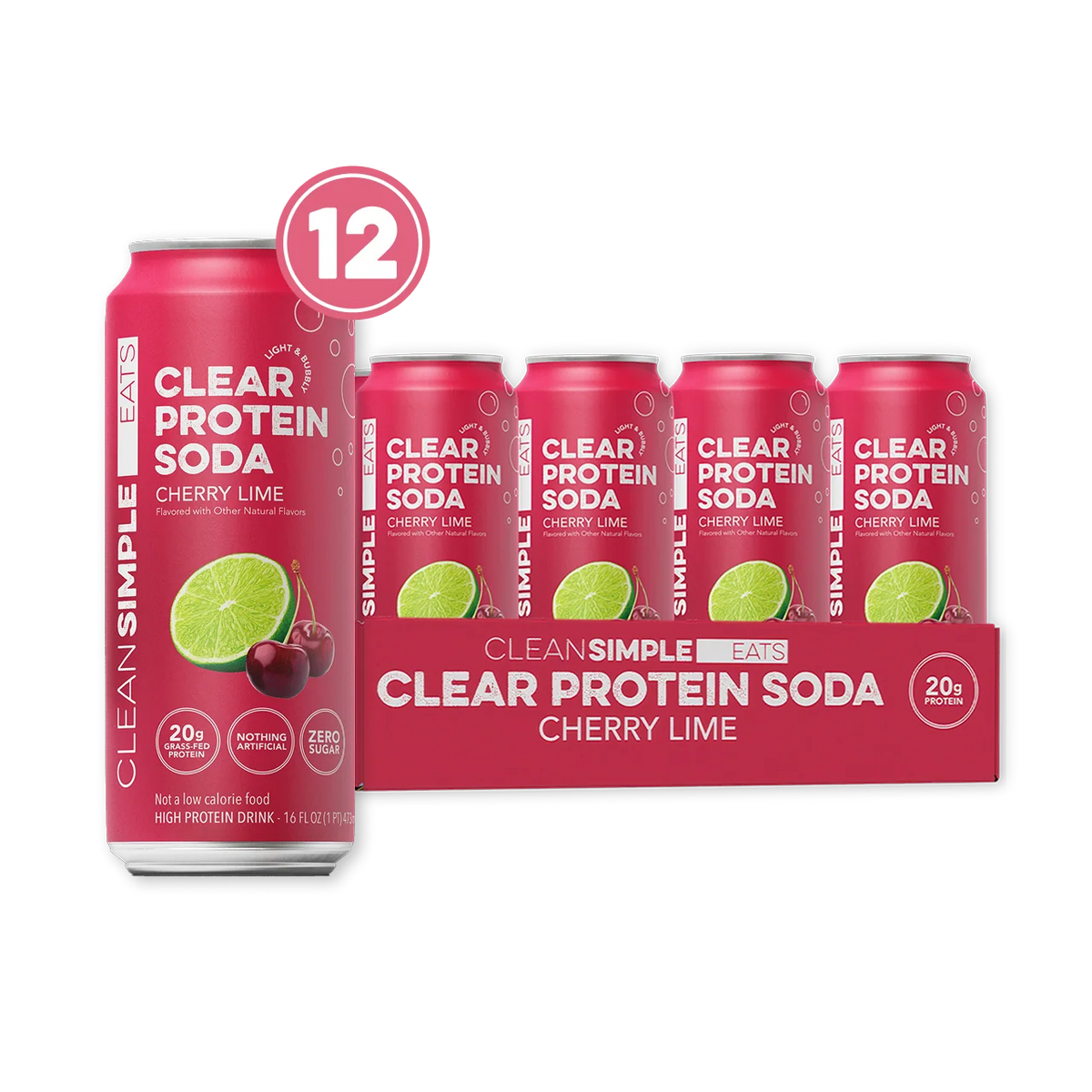 Clear Protein Soda: Cherry Lime