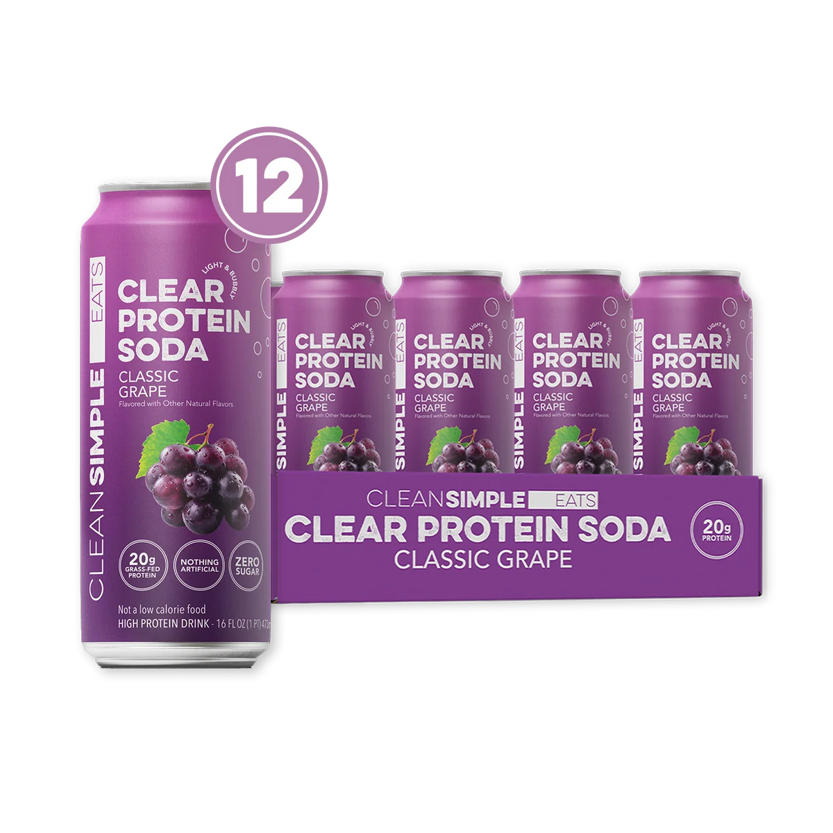 Clear Protein Soda: Grape Ice Pop