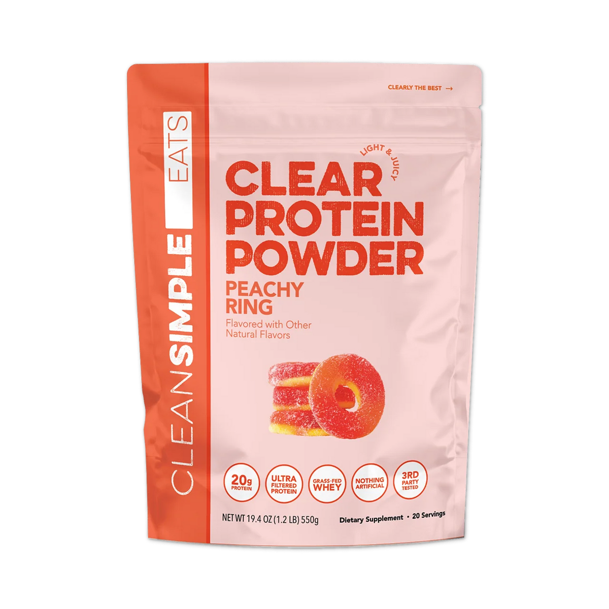 Clear Protein Powder: Peachy Ring